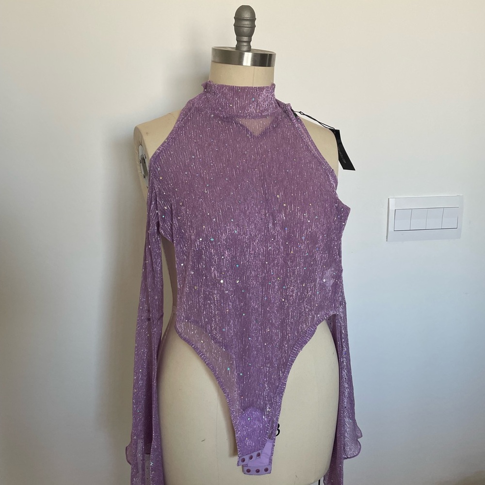 Purple Glitter Bodysuit